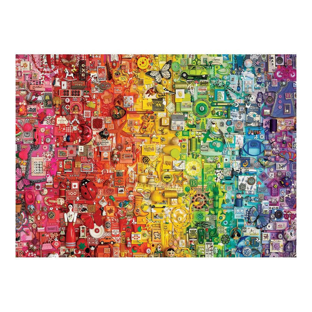 Cobble Hill 1000pc - Colourful Rainbow Collage Puzzle