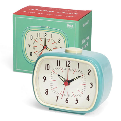 Rex London - Retro Alarm Clock - Blue