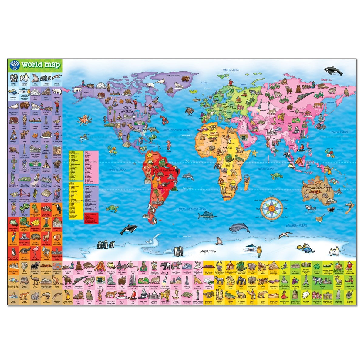 Orchard Toys - World Map Puzzle & Poster - 150 pieces