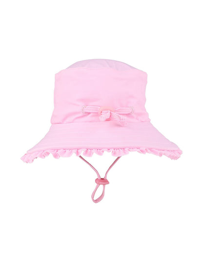 Minihaha - Pale Pink Swim Hat with Quick Release Neck Tie