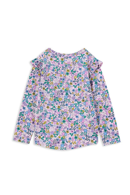 Milky - Posy Frill Henley Top (sizes 2-7)