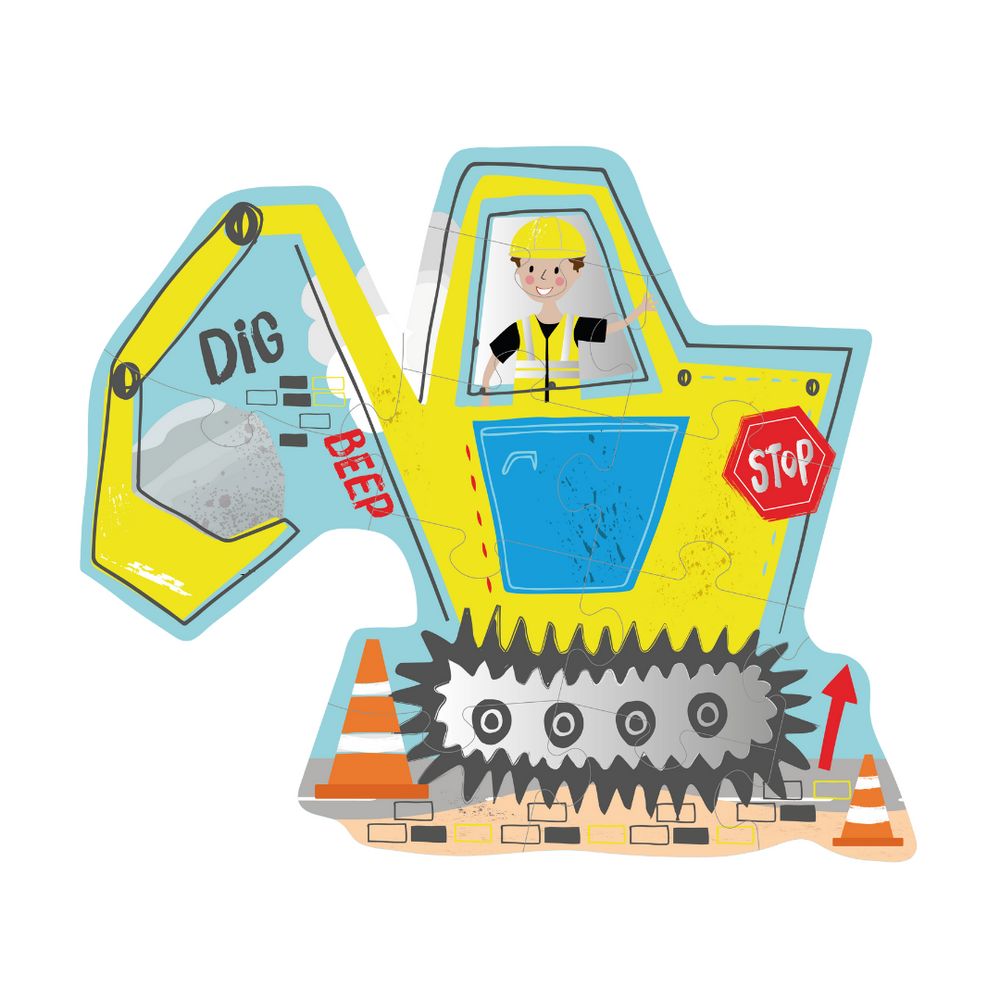 Floss & Rock 12pc - Digger Shaped Puzzle