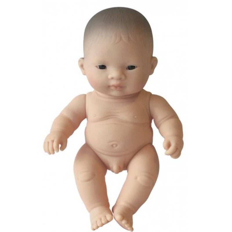 Miniland Doll 21cm -  Asian Boy Baby Doll (undressed)