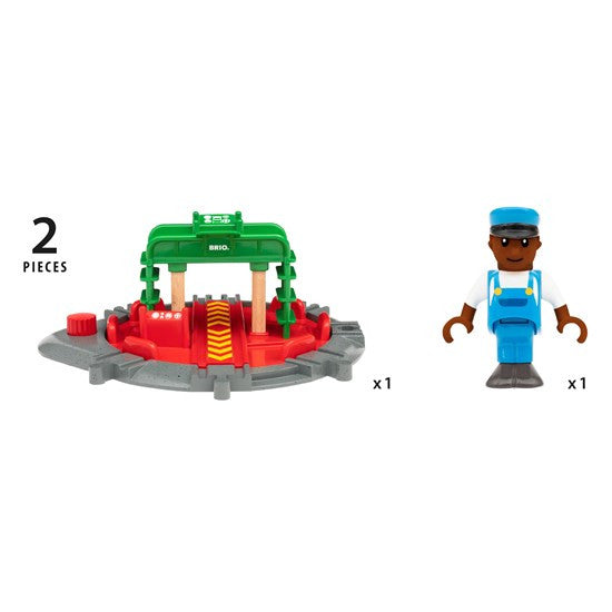 BRIO Tracks - Turntable & Figure 2 pieces
