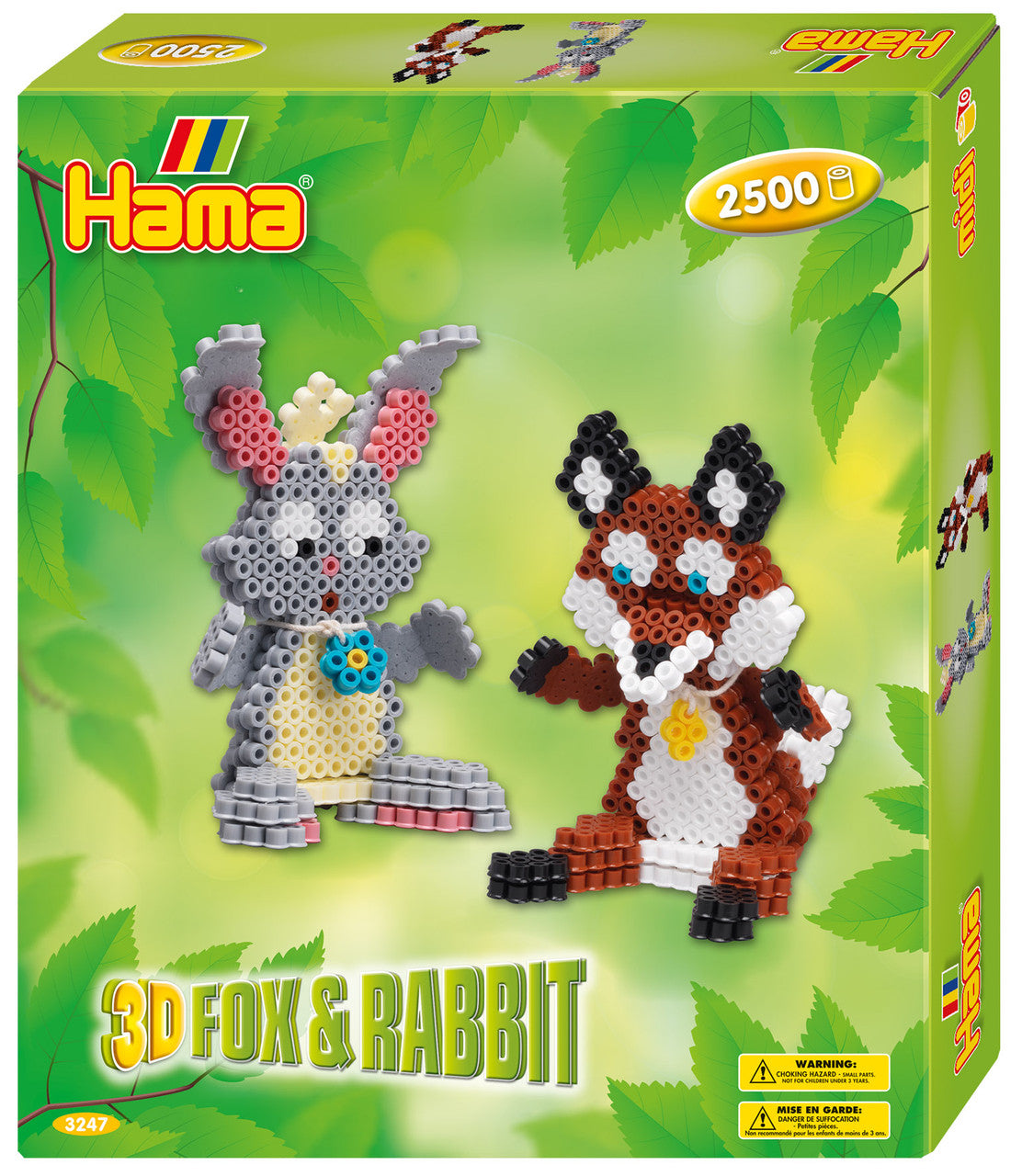 Hama Beads - 3D Fox & Rabbit Gift Box