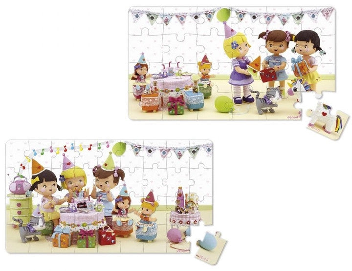 Janod - Juliette's Birthday Duo Puzzle *Faded packaging*