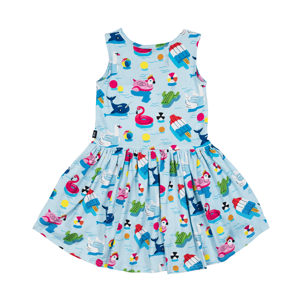 Pool Party Sleeveless Drop Waist Dress