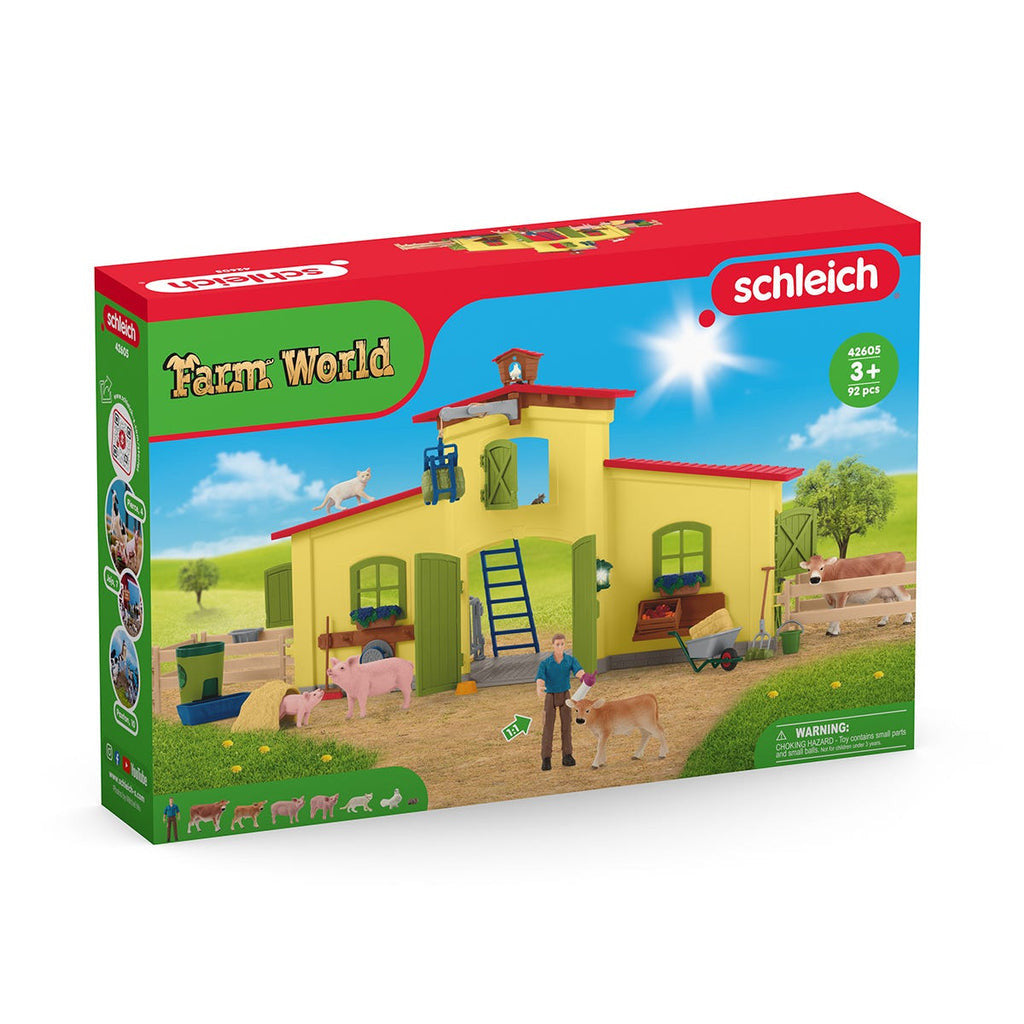 Schleich Farm Life -  Large Farm with Animals And Accessories 42605
