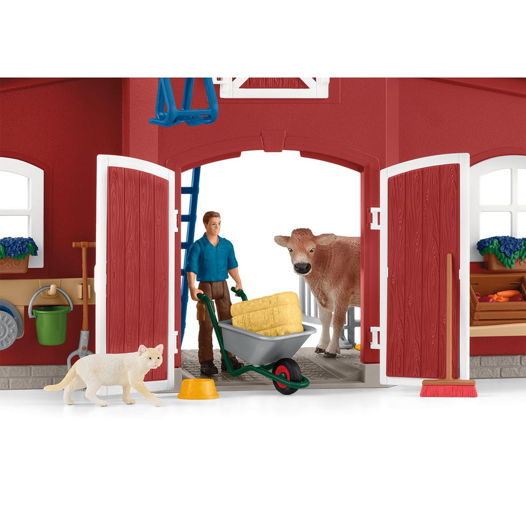 Schleich Farm Life -  Large Red Barn with Animals and Accessories 42606