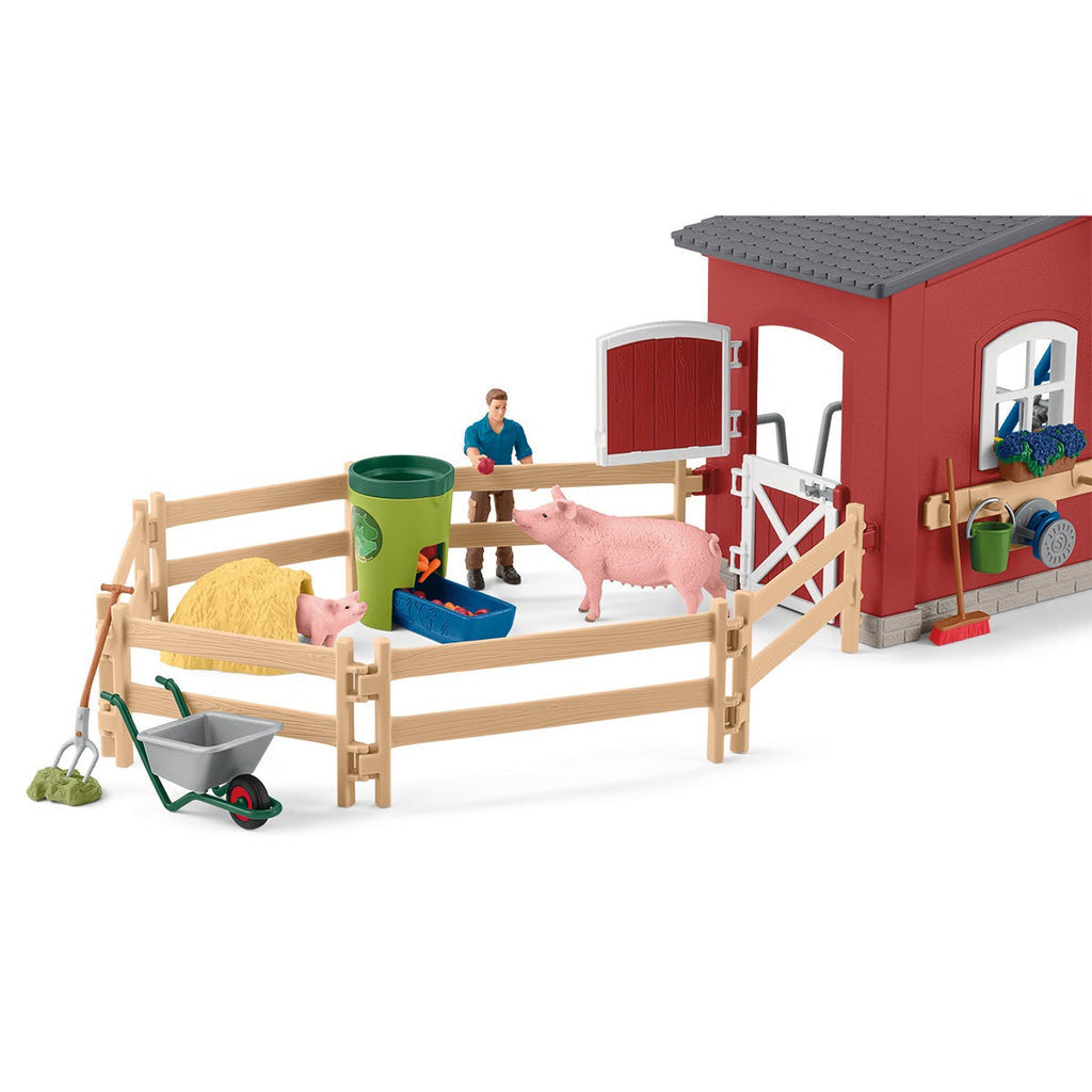 Schleich Farm Life -  Large Red Barn with Animals and Accessories 42606