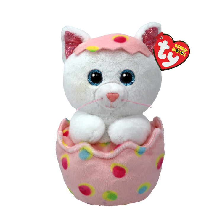TY Beanie Boos Regular - Giggles the Cat in Egg