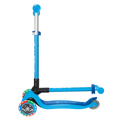 Globber - PRIMO FOLDABLE LIGHTS - Sky Blue/Navy Blue
