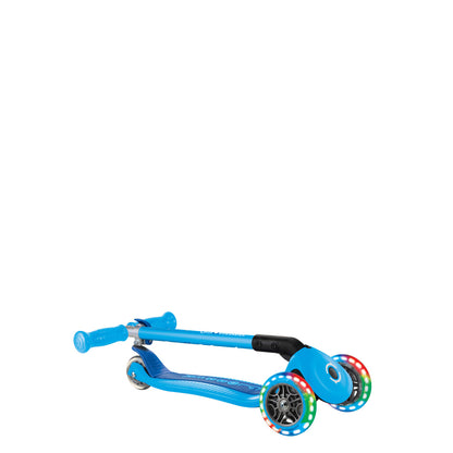 Globber - PRIMO FOLDABLE LIGHTS - Sky Blue/Navy Blue