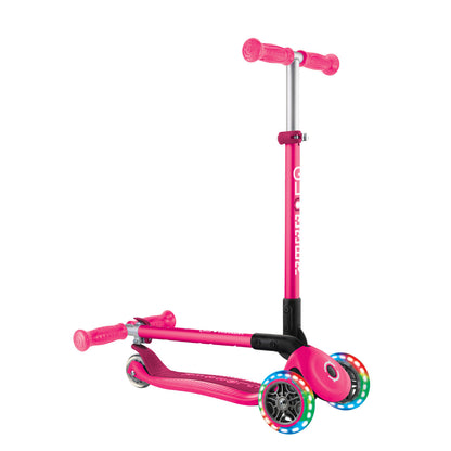 Globber - PRIMO FOLDABLE LIGHTS - Neon Pink