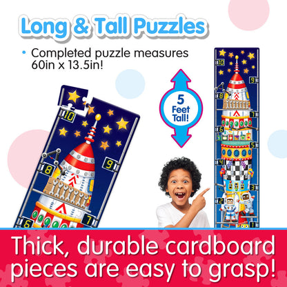 The Learning Journey - Long & Tall Puzzle - 123 Rocket Ship
