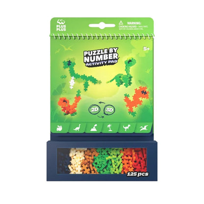 Plus-Plus Activity Pad Puzzle by Number Enchanted Forest PP4348 with 125 colourful building pieces and magical woodland designs