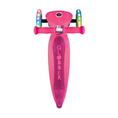 Globber - JUNIOR FOLDABLE LIGHTS Scooter - Fuschia Pink
