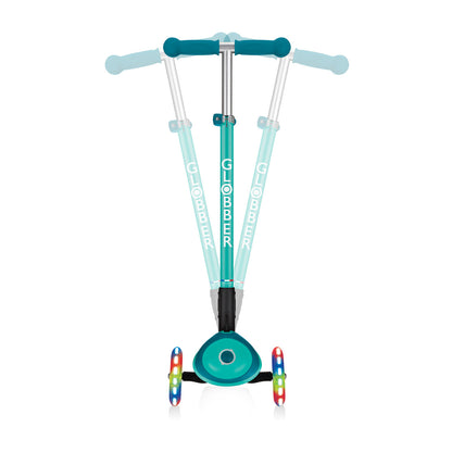 Globber PRIMO Foldable Plus  Scooter with Light Up Wheels - Emerald Green