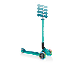 Globber PRIMO Foldable Plus  Scooter with Light Up Wheels - Emerald Green