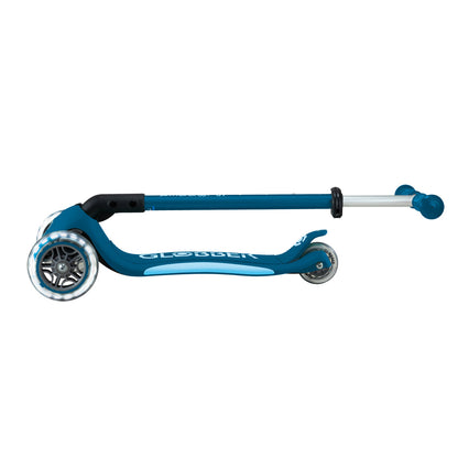 Globber - PRIMO FOLDABLE PLUS  Scooter with Lights  - Petrol Blue/Light Blue
