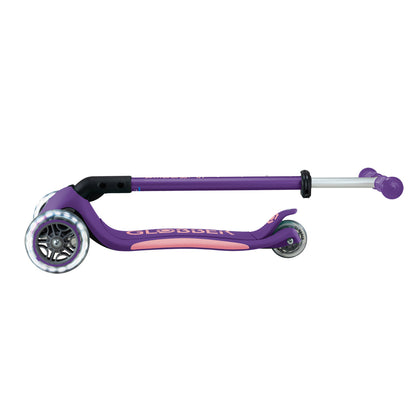 Globber - PRIMO FOLDABLE PLUS Scooter with Lights - Purple/Pastel Pink