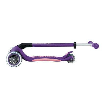 Globber - PRIMO FOLDABLE PLUS Scooter with Lights - Purple/Pastel Pink **Damaged Packaging**