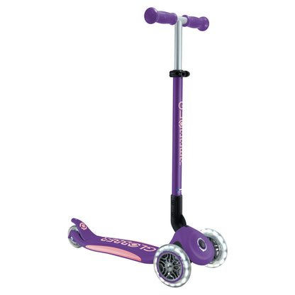 Globber - PRIMO FOLDABLE PLUS Scooter with Lights - Purple/Pastel Pink **Damaged Packaging**