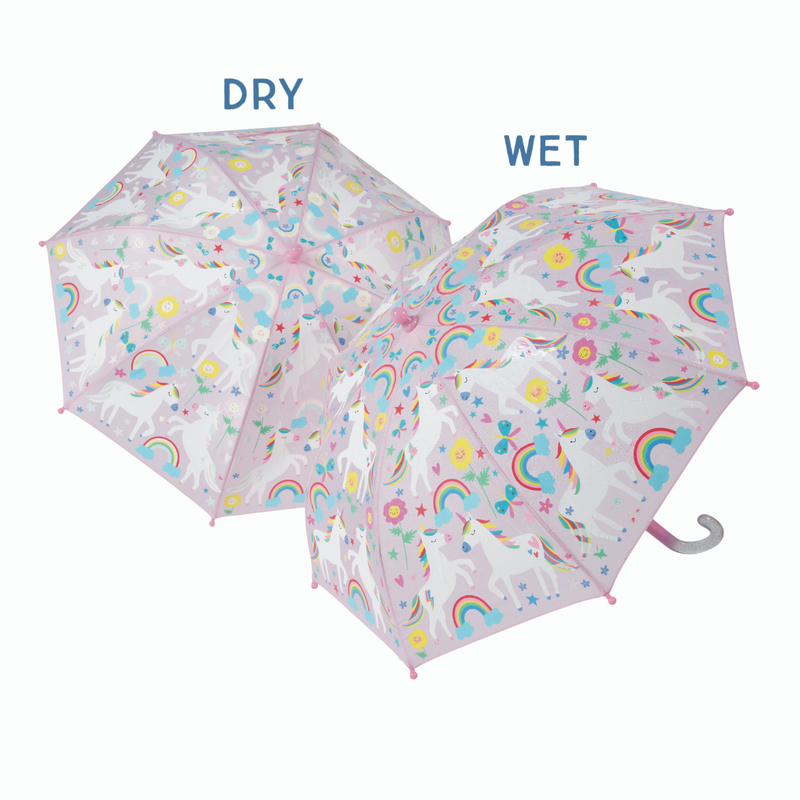 Floss & Rock Colour Changing Umbrella - Rainbow Unicorn
