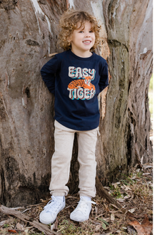 Milky - Easy Tiger Long Sleeve Tee (Sizes 2-7)