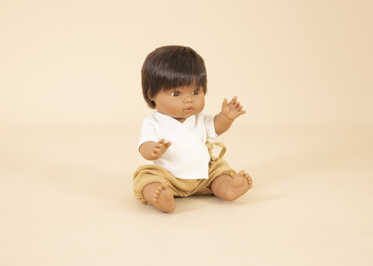 Mini Colettos – Brunette Hispanic Boy Doll - Luka 34cm