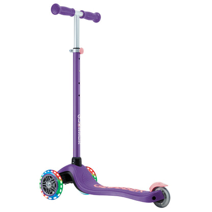 Globber - PRIMO PLUS with LIGHTS Scooter - Purple/ Pastel Pink