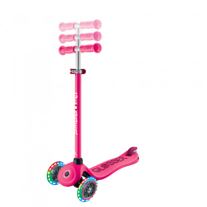 Globber - GO UP SPORTY Lights Scooter - Fuchsia Pink/ Dark Pink