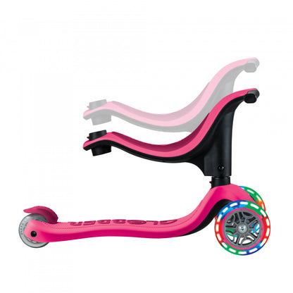 Globber - GO UP SPORTY Lights Scooter - Fuchsia Pink/ Dark Pink