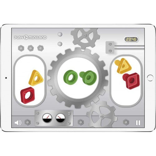 Miniland Aptitude Eco Activity Nuts and Bolts & Cards, 28 pcs