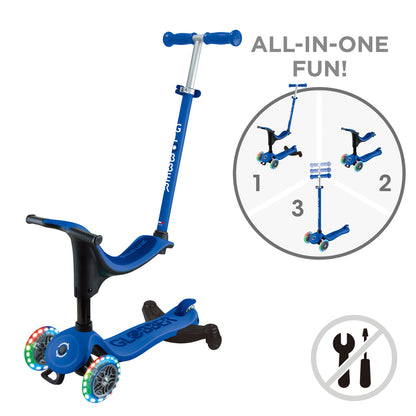 Globber - GO UP SPORTY Lights  360 - Navy/Dark Blue
