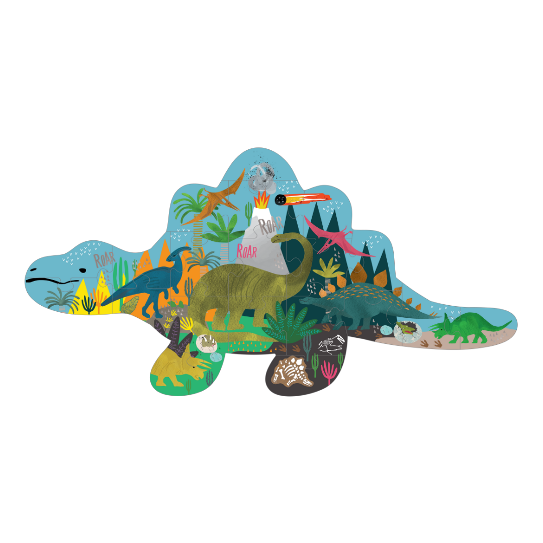 Floss & Rock 20pc - Dinosaur Shaped Puzzle