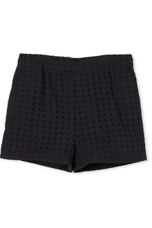 Navy Broderie Shorts