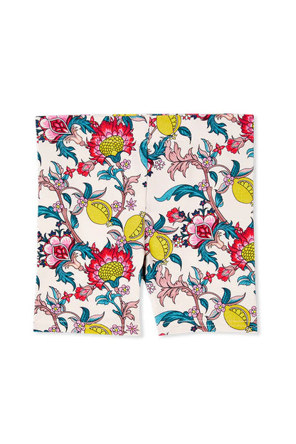 Citrus Floral Bike Shorts