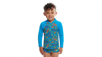 Funky Trunks - Toddler Boy's Zippy Rash Vest - Beep Beep