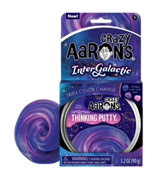 Crazy Aaron's Triple Colour Change Thinking Putty - Intergalactic 4" Tin