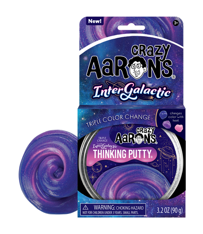 Crazy Aaron's Triple Colour Change Thinking Putty - Intergalactic 4" Tin