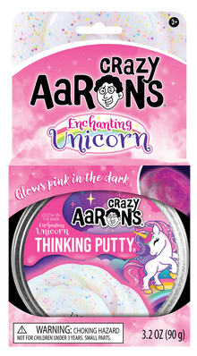 Crazy Aaron's Thinking Putty - Enchanting Unicorn Glowbrights 4" Tin