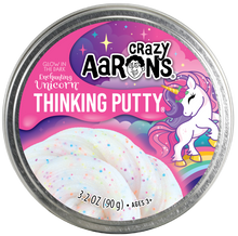 Crazy Aaron's Thinking Putty - Enchanting Unicorn Glowbrights 4" Tin