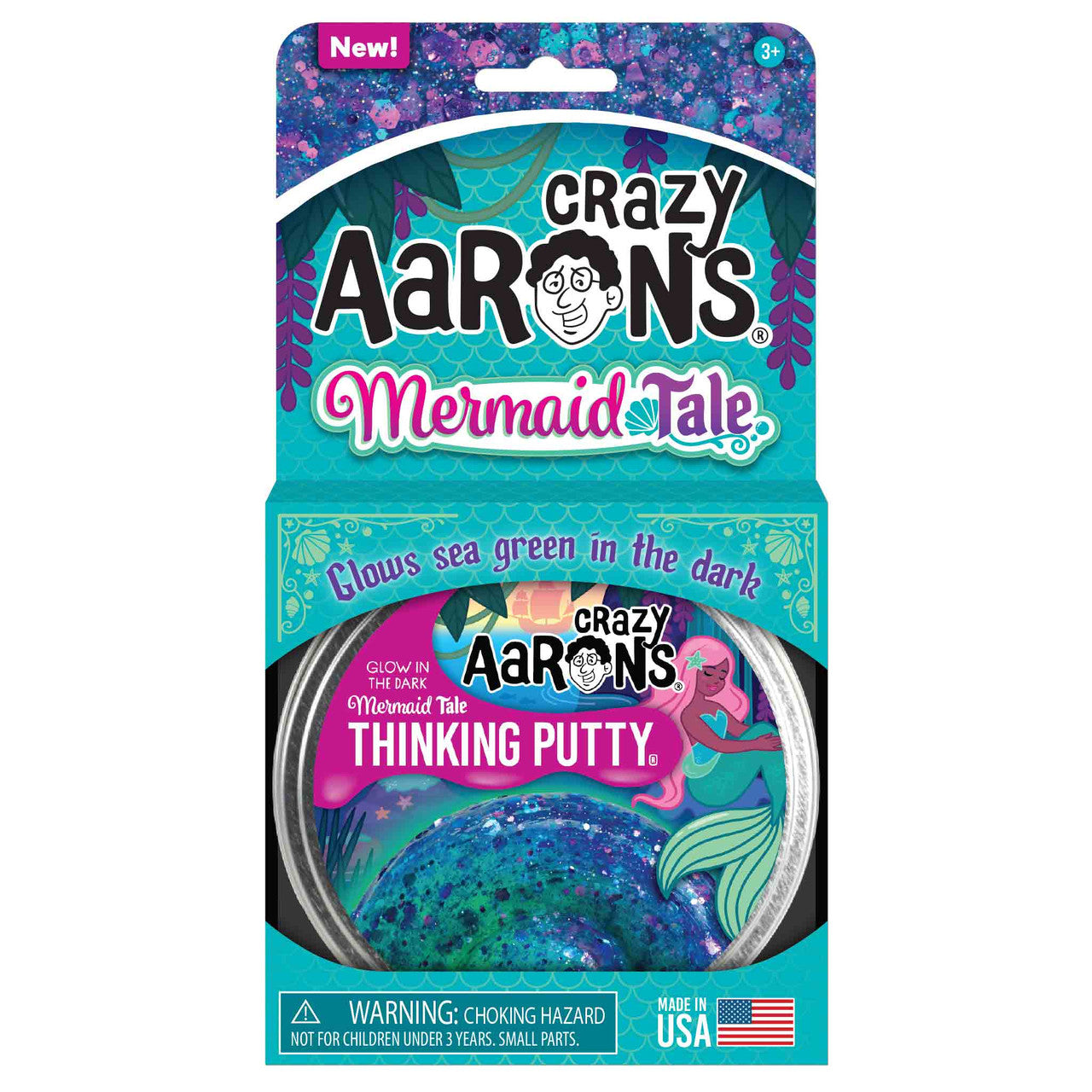 Crazy Aaron's Thinking Putty - Mermaid Tale 4" Tin