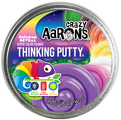 Crazy Aaron's  Thinking Putty - Rainbow Reveal 4" Tin