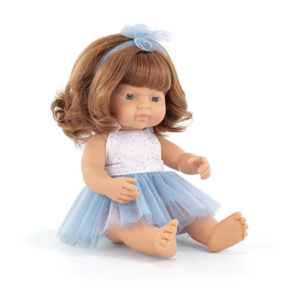 Miniland Doll 38cm - My Friends & Me - Redhead Caucasian Girl Baby Doll