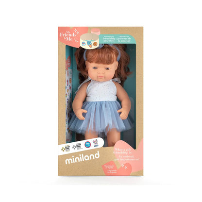 Miniland Doll 38cm - My Friends & Me - Redhead Caucasian Girl Baby Doll