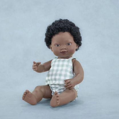 Miniland Doll 38cm - My Friends & Me - African Boy Baby Doll