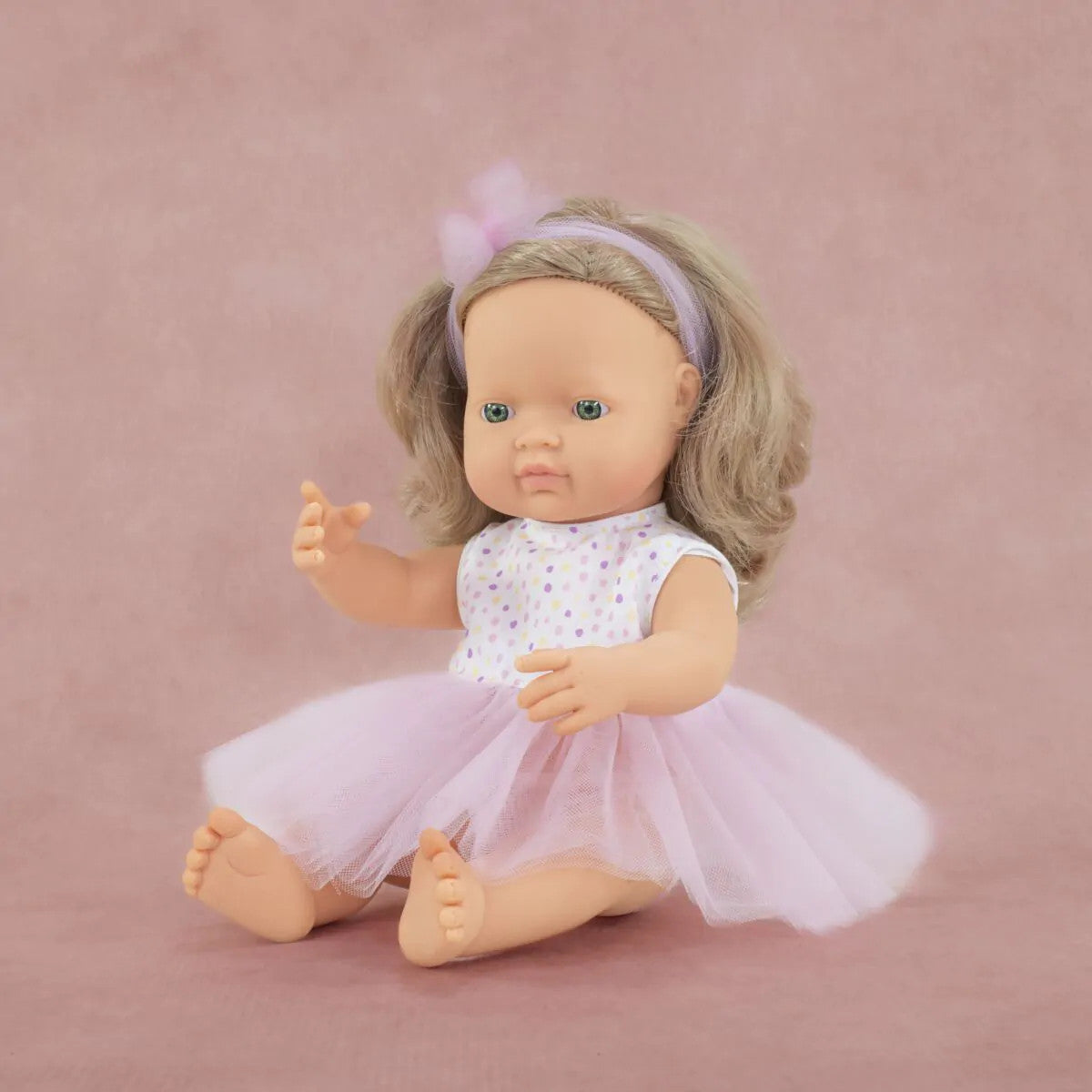 Miniland Doll 38cm - My Friends & Me - Dark Blonde Caucasian Girl Baby Doll