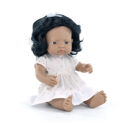 Miniland Doll 38cm - My Friends & Me - Latin American Girl Baby Doll